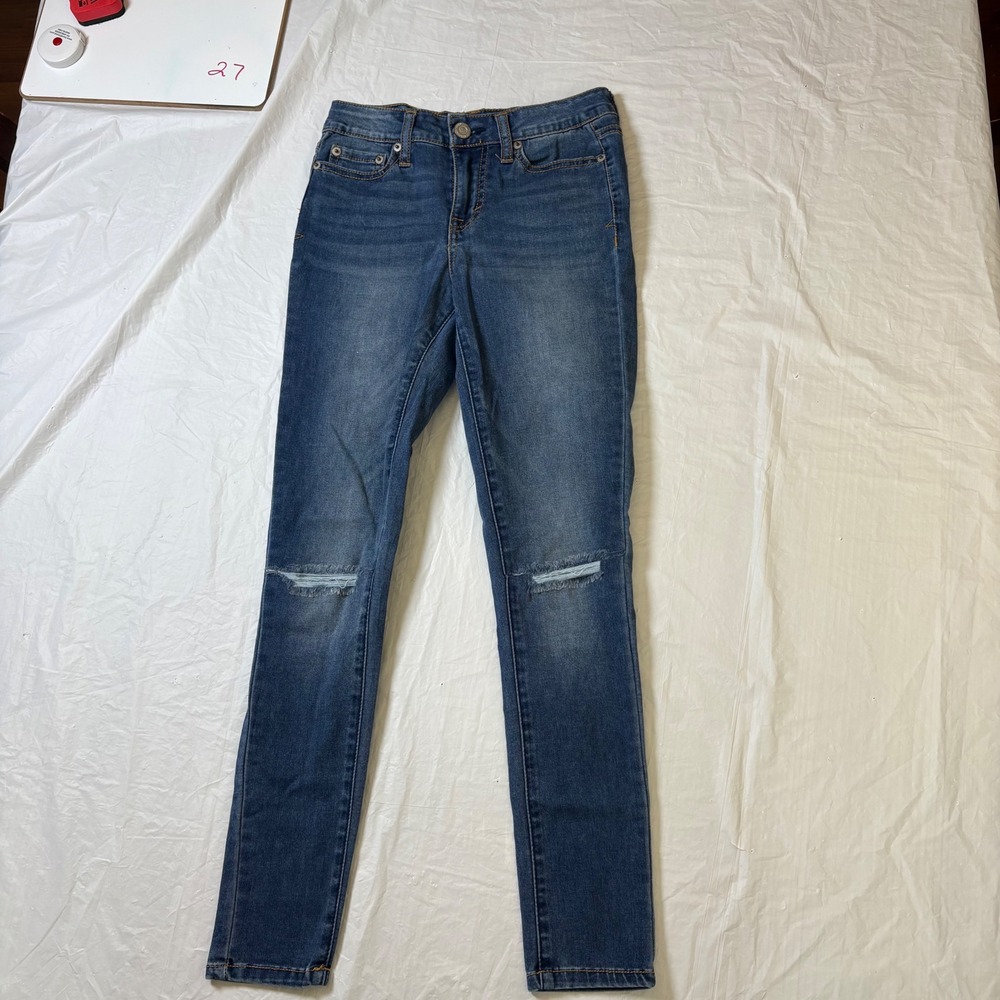 AEROPOSTALE‎ Mid Rise Ankle Jeggings Women's Size 00 Blue Denim Stretch Jeans